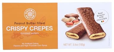 NATURAL NECTAR Milk Chocolate Peanut Butter Crispy Crepes, 3.5 OZ (Pack of 1) - Image 1