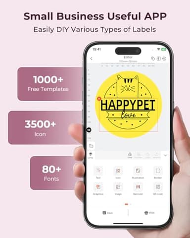 MUNBYN Bluetooth Thermal Label Printer 941B, Wireless 300DPI 4x6 Shipping Label Printer for Small Business, Compatible with Windows, Mac, iPhone, Android, PC, Ebay, Amazon, Shopify, Etsy, USPS (Pink) - Image 5