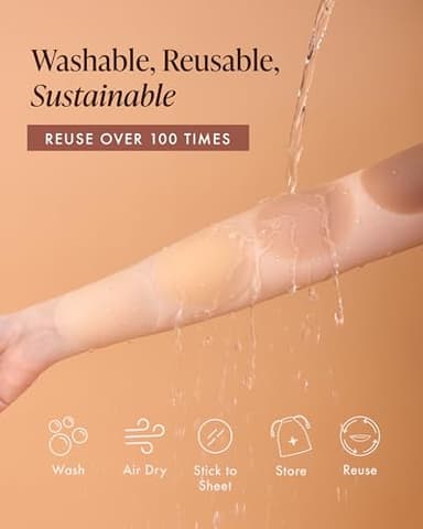 Bare Babe Reusable Silicone Nipple Covers - Waterproof, Nude, 4 Shades - Sticky Breast Stickers for Strapless Dress (Caramel, Large) - Image 7