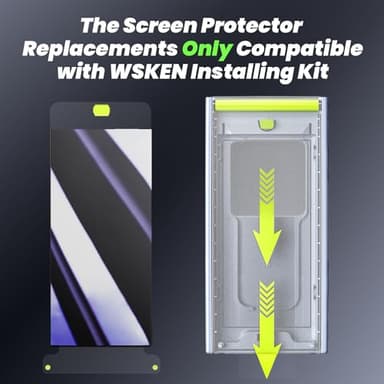 WSKEN [Replacement] for Samsung Galaxy S24 Ultra Privacy Screen Protector - 4 Pack (WITHOUT INSTALLING Box) - Image 2