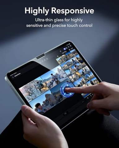 ESR 2 Pack Armorite Screen Protector for iPad A16 11th/10th Generation (11 Inch/10.9, 2025/2022), 9H Hardness Tempered Glass Film with UltraFit Tray, Military Grade, HD Clarity, Dust & Bubble Free - Image 8