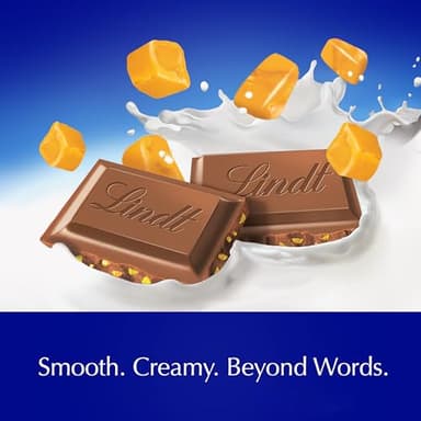 Lindt CLASSIC RECIPE Caramel with Sea Salt Milk Chocolate Bar, Milk Chocolate Candy with Pieces of Caramel and Sea Salt, 4.4 oz. (12 Pack) - Image 4