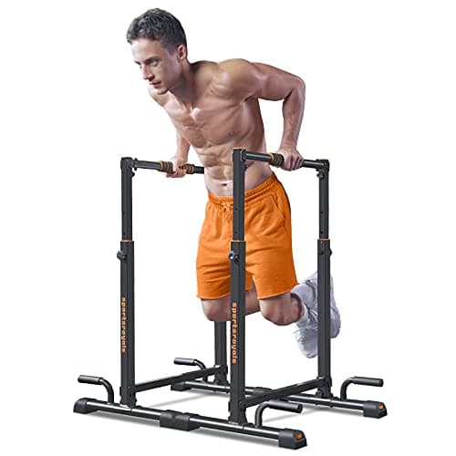 Sportsroyals Adjustable Dip Bar Station, Heavy Duty Parallette & Parallel Bars, 400LBS Stable Dip Stands for Home Gym, Calisthenics & Upper Body Workout Equipment - Image 1