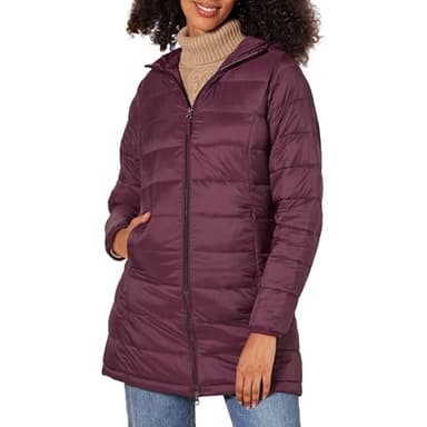 Amazon Essentials Women's Lightweight Water-Resistant Packable Hooded Puffer Coat (Available in Plus Size), Burgundy, XX-Large - Image 1