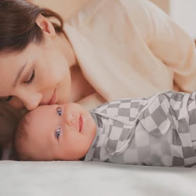 Baby Swaddle Sacks, 3-Pack Newborn Organic Cotton Swaddle Wrap, Adjustable Swaddling Blankets, Nursery Swaddling Essentials for Newborn 0-3 Months, Infant Shower Items Gift (Animals & Square) - Image 5