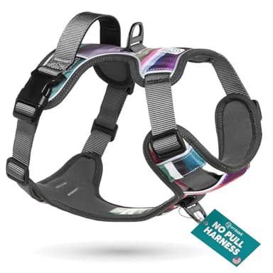 Embark Adventure Dog Harness, Reflective Trim No Pull Harness for Medium Sized Dog - Military Grade Nylon, Front Clip with Gel Lined Handle. Soft & Padded Puppy - Image 1