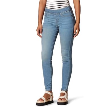 Amazon Essentials Women's Mid-Rise Stretch Pull-On Jegging (Available in Plus Size), Light Wash, 6 Long - Image 1