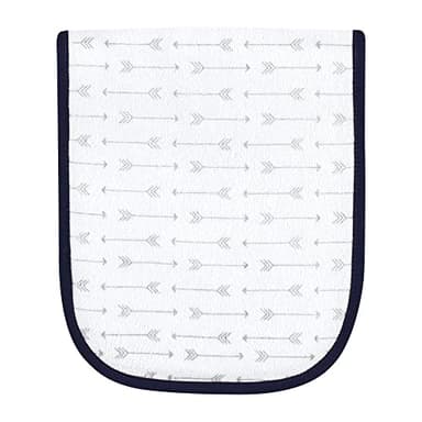 Luvable Friends Unisex Baby Cotton Burp Cloths with Fiber Filling, Hearts Boy Mommy, One Size - Image 5