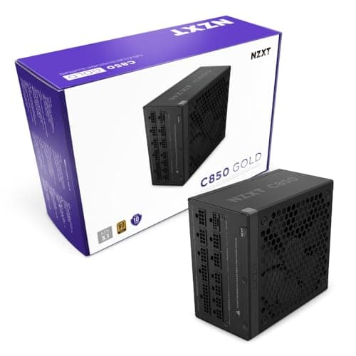 NZXT C850 Gold ATX 3.1 - Fully Modular Low-Noise PC Gaming Power Supply - 850 Watts - 80 Plus Gold - 12V-2x6 Connector - Zero Fan Mode - 100% Japanese Capacitors - Black - Image 1