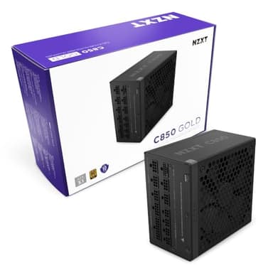 NZXT C850 Gold ATX 3.1 - Fully Modular Low-Noise PC Gaming Power Supply - 850 Watts - 80 Plus Gold - 12V-2x6 Connector - Zero Fan Mode - 100% Japanese Capacitors - Black - Image 1