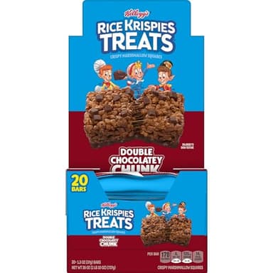 Rice Krispies Treats Marshmallow Snack Bars, Kids Snacks, School Lunch, Double Chocolatey Chunk, 26oz Box (20 Bars) - Image 4