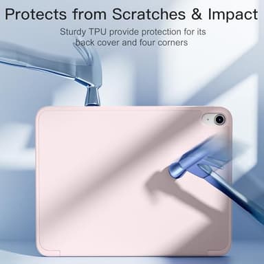 Akkerds Compatible with iPad (A16) 11th Generation Case 11 Inch 2025, for iPad 10th Generation Case 10.9 Inch 2022 with Pencil Holder, Slim Trifold Stand Protective Cover with Soft TPU Back, Pink - Image 7