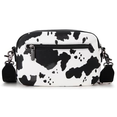 Wrangler Crossbody Purses for Women Trendy Camera Snapshot Bag with Wide Strap WG90-819COW-BK - Image 3