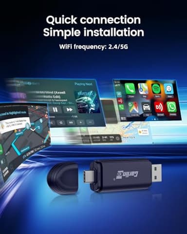 Carlinkit Mini SE Pro Wireless Adapter for OEM Wired CarPlay & OEM Wired Android Auto,Compatible with iOS 10 & Android 10 and Above, Fast Connection, No Latency - Deep Blue - Image 4