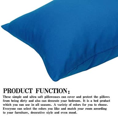 NTBAY Zippered Toddler Pillowcases Set of 2, 100% Brushed Microfiber 13x18 Pillowcases, Super Soft and Cozy Travel Kids Nursery Pillow Cases, 13x18 Inches, Royal Blue - Image 4