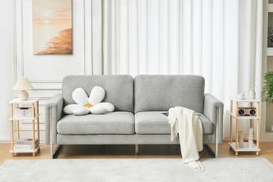 Apicizon 3 Tier Nightstand, End Table with Storage Shelf, Wooden Vinyl Record, Farmhouse Bedside Table for Small Spaces, Bedroom, Living Room, Easy Assembly, White+Natural - Image 6