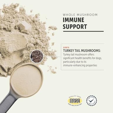 Turkey Tail Mushroom for Dogs - Whole, Organic Mushroom Extract - Over 50% Beta-Glucan - Third Party Tested, Made in The USA - No Grains No Fillers - 60 Day Large Dog Supply - Image 3