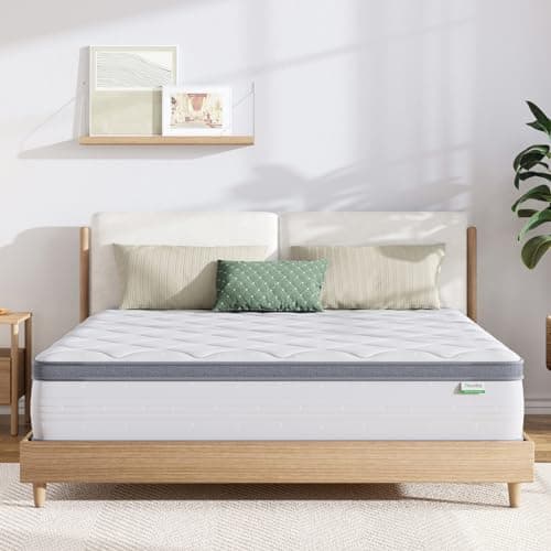 Novilla Full Size Mattress, 12 Inch Hybrid Mattress Full with Comfort Foam, Innerspring Mattresses in a Box, Foam and Spring for Pressure & Pain Relief, Soft Feel but Supportive - Image 1