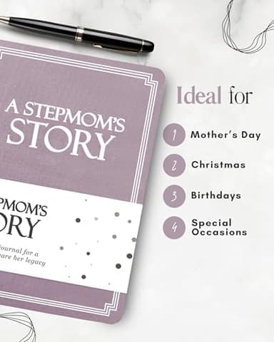 Stepmom's Life Story Journal (Hardcover): A Meaningful Keepsake for Stepmom to Share Her Journey & Memories, Book Includes 250+ Prompt Questions, Sentimental Gift for Mother's Day, Birthday, Christmas - Image 6