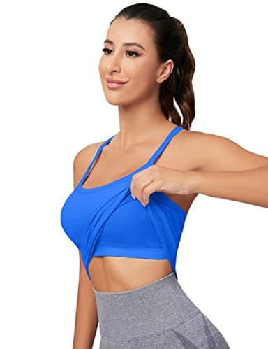 MathCat Workout Tank Tops for Women with Built in Bra, Sleeveless Gym Tops Seamless Racerback Athletic Yoga Shirts - Image 2