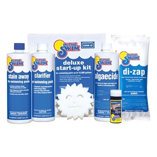 In The Swim Pool Deluxe Opening Chemical Start Up Kit - Above Ground and In-Ground Swimming Pools - Up to 15,000 White - Image 1
