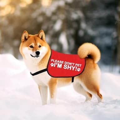 JXGZSO Please Don’t Pet I'm Shy Dog Jacket Vest Anxious Dogs Walking Slogan Warning Vest (Please -Im Shy L) - Image 6