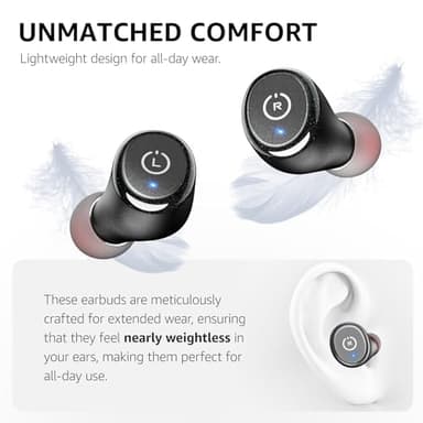 TOZO T10 Wireless Earbuds Bluetooth 5.3 Headphones, App Customize EQ, Ergonomic Design, 55H Playtime, Wireless Charging Case, IPX8 Waterproof Sound in-Ear Headset, 2025 New Version - Image 4
