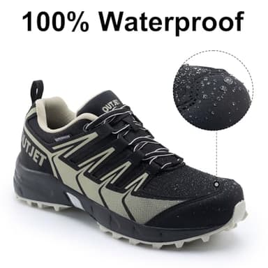 OUTJET Women's Waterproof Hiking Shoes Lightweight Non-Slip Trails Walking Shoes Outdoor Sneakers - Image 5