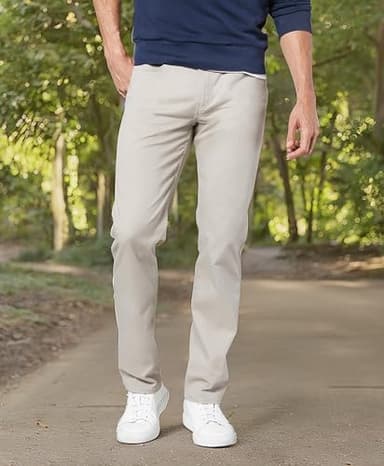 Dockers Men's Jean Cut Straight Fit with All Seasons Tech, Safari Beige, 34W x 34L - Image 3