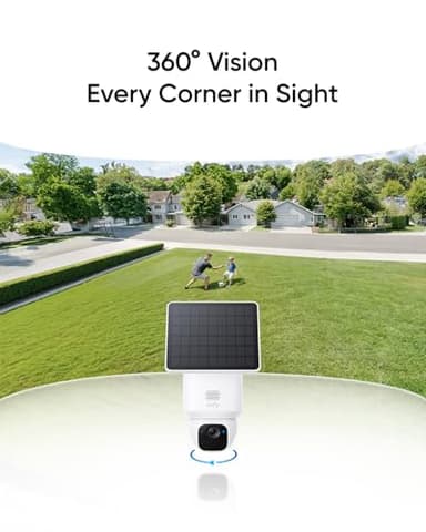 eufy Security SoloCam E30, 2 Pack, Security Cameras Wireless Outdoor, Solar Camera Outdoor Wireless, 360° Pan, AI Tracking, 2K Clarity, HomeBase S380 Compatible, No Monthly Fee (Renewed) - Image 2