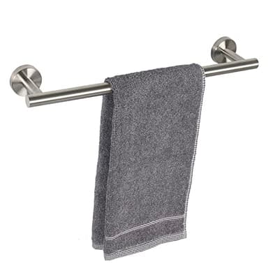 TocTen Bath Towel Bar - Thicken SUS304 Stainless Steel Bathroom Towel Holder, Towel Rod for Bathroom Heavy Duty Wall Mounted Towel Rack Hanger (16IN, Brushed Nickel) - Image 1