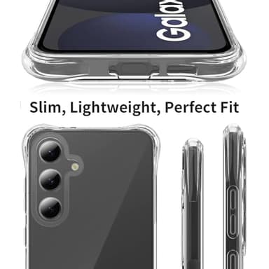 Hongxinyu Crystal Clear Case for Samsung Galaxy S24 FE, Slim Thin Soft TPU Airbag Protection Shockproof Scratch Resistant Protective Phone Case for Samsung Galaxy S24 FE 5G (Clear) - Image 8