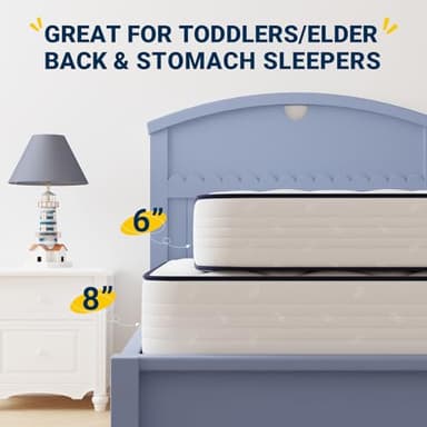 Avenco 8 Inch Queen Size Mattress, Foam and Spring Hybrid Mattresses in a Box, Medium Soft, Breathable Fabric & Adaptive Support, CertiPUR-US Certified, Queen Mattress in Guest and Kids Bedroom - Image 4