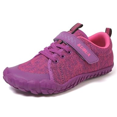 KUBUA Barefoot Shoes for Kids Boys Girls Minimalist Sports Sneakers Splay Naturally Zero Drop Running Walking Tennis Athletic Training Gym A Purple 11 Little Kid - Image 1