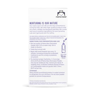 Amazon Brand - Mama Bear Electrolyte Powder Packets 0.6oz, Grape, 6 Count - Image 2
