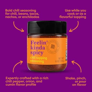 McCormick Chili Topping Seasoning, Flavor Maker, 4.4 oz - Image 6