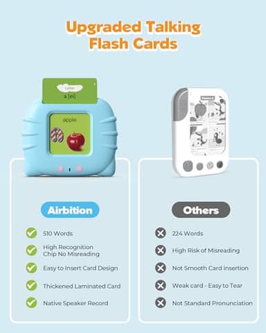 510 Words, Talking Flash Cards for Toddler 1 2 3 4 Year Olds, Language Learning and Montessori Toys with 31 Themes, Pocket Speech Therapy and Autism Toys, Children's Sensory Educational Device - Image 6