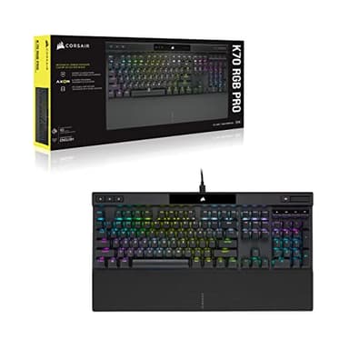 Corsair K70 RGB PRO Wired Mechanical Gaming Keyboard (Cherry MX RGB Red Switches: Linear and Fast, 8,000Hz Hyper-Polling, PBT Double-Shot PRO Keycaps, Soft-Touch Palm Rest) QWERTY, NA - Black - Image 8