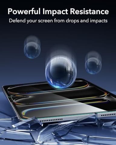 ESR 2 Pack Screen Protector for iPad Pro 11 Inch M4 2024, Tempered Glass Film with Easy Application Tray, Scratch Resistant, HD Clarity - Image 5