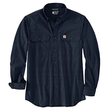 Carhartt Force Relaxed Fit Lightweight Long- Sleeve Shirt Navy - Image 3