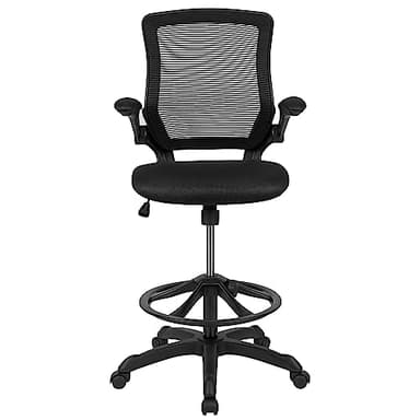 Flash Furniture Kale Mid-Back Swivel Office Chair with Adjustable Foot Ring, Lumbar Support, and Seat Height, Ergonomic Mesh Executive Chair, Black - Image 12