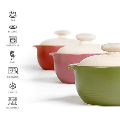 Neoflam Kiesel 2qt Non-Stick Ceramic Casserole Pot, Dutch Oven, Clay Pot, Stockpot For Stew, Soup, Steam, Scratch Resistant, Oven Safe, Heat Resistant, Plum - Image 7