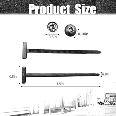 100Pcs Nylon Universal Cable Tie Buckle – Heavy Duty Self-Locking Zip Ties Holder with Pin & Button Design, Plastic Cable Ties Tool Fasteners Car Body, UV Resistant Zipties for Car Daily Auto Fixing - Image 2