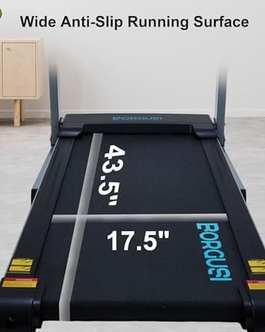 BORGUSI Auto Incline Treadmill with 300 LBS Capacity, 3HP Folding Electric Treadmills for Home, Running Machine with 17.5 Wide Belt, Shock Absorption, 8.5 MPH Speed, Preset Programs, Bluetooth Speaker - Image 3