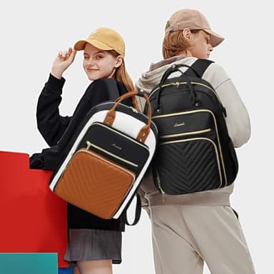 LOVEVOOK Laptop Backpack for Women, Water Resistant Travel Work Backpacks Purse Stylish College Business Teacher Nurse Computer Bag - Image 2