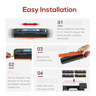 Jeostarky Compatible Canon 067H 067 Toner Cartridge Set Replacement for Canon 067H Compatible for Color ImageClass MF656Cdw LBP632Cdw MF654Cdw MF653Cdw LBP633Cdw MF650C LBP630C Printer (4 Pack) - Image 6