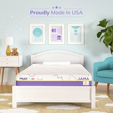MLILY 7 Inch Twin Mattress for Kids, Memory Foam Bunk Bed Mattress, Made in The USA of US Foam and Global Materials, CertiPUR-US Certified, Medium Firm Trundle Mattress, Purple - Image 5