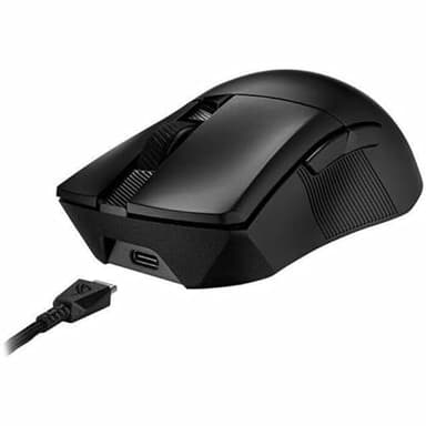 ASUS ROG Gladius III Wireless Aimpoint Gaming Mouse – Right-Handed Ergonomic, 79g, Tri-Mode Connectivity, 36K DPI, up to 119Hr Battery, Hot-Swappable Switches, PC/Mac Support - Black - Image 4