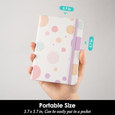 NIRMIRO (3 Pack) Aesthetic Small Journal Notebook, A6 (3.7" x 5.7") Mini Pocket Notebook with Pen, 100GSM Lined Paper, Cute Small Journal for Kids/Girls/Women, Colorful Bubbles Butterfly Floral - Image 6