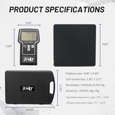 PB Motor Tech 110LBS Digital Refrigerant Charging Scale with Ultra Large LCD Screen & Portable Case, High Precision HVAC Freon Scale for Weighing Recovery Tanks - Image 2